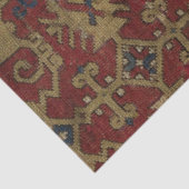 Rustikales antikes orientalisch-persisches Rotes M Seidenpapier (Ausschnitt)