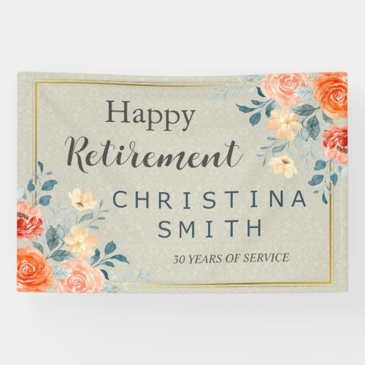 Rustikales antikes Party für Blumenbeete Banner (Horizontal)