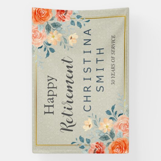 Rustikales antikes Party für Blumenbeete Banner (Vertikal)