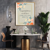 Rustikales antikes Party für Blumenbeete Poster