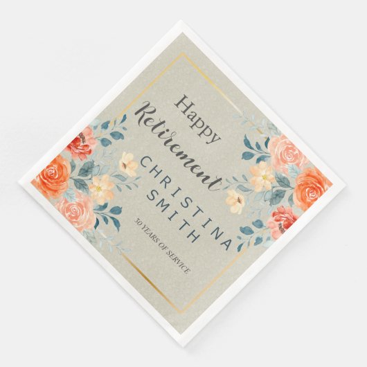 Rustikales antikes Party für Blumenbeete Serviette (Ecke)