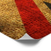 Rustikales antikes Union Jack Pattern Poster (Ecke)