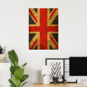 Rustikales antikes Union Jack Pattern Poster (Heimbüro)