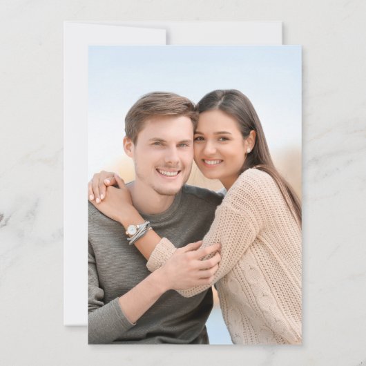 Rustikales Antlers Mountain Foto Hochzeit Save The Date (Rückseite)