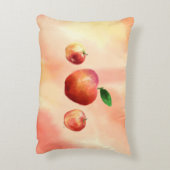 Rustikales Apfelmuster in Aquarellfarbe, beidseiti Dekokissen (Rückseite(Vertikal))