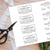 Rustikales Apothekarisches Etikett für Schwarz-wei