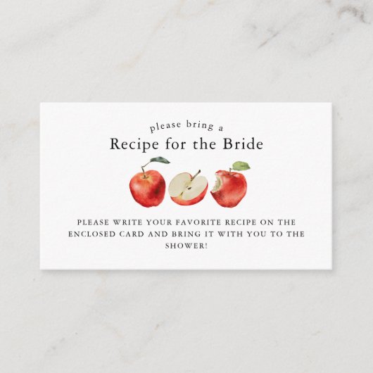 Rustikales Apple-Brautparty Begleitkarte (Vorderseite)