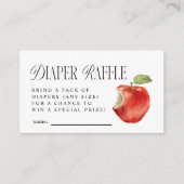 Rustikales Apple Diaper Raffle Ticket Begleitkarte (Vorderseite)