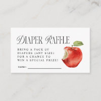 Rustikales Apple Diaper Raffle Ticket