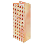 Rustikales Apple Muster Geschenktasche Geschenktüte Für Weinflaschen (Rückseite Schrägansicht)