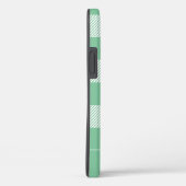 Rustikales Aqua Kariert Pattern Monogramm Case-Mate iPhone Hülle (Rückseite / Rechts)