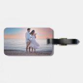 Rustikales Aqua Lilac Verlasse Save the Date Gepäckanhänger (Rückseite horizontal)