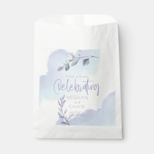 Rustikales Aqua Lilac Verlasse Save the Date Geschenktütchen (Vorderseite)