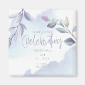 Rustikales Aqua Lilac Verlasse Save the Date Magnet (Vorne)