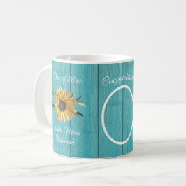 Rustikales Aquamarines Blauer Barnholz Kaffeetasse