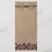 Rustikales Aquamarines Gerber Daisy Country Weddin Programm (Rückseite)