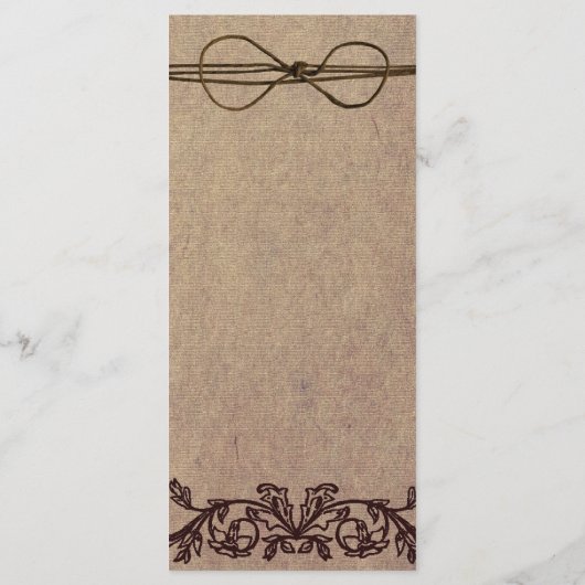 Rustikales Aquamarines Gerber Daisy Country Weddin Programm (Rückseite)