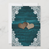 Rustikales Aquamarines Holz Floral Lee Mason Jar W Einladung (Rückseite)