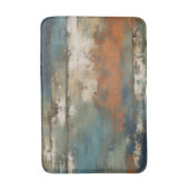 Rustikales Aquamarines Orange Beige Bauernhof Stre Badematte (Vorderseite Vertikal)