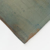 Rustikales Aquamarines Orange Beige Bauernhof Stre Fleecedecke (Ecke)