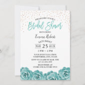 Rustikales Aquamarines sukkuläres botanisches Brau Einladung (Vorderseite)