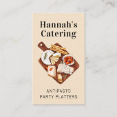 Rustikales Aquarell Antipasto Platter Catering Bus Visitenkarte (Vorderseite)