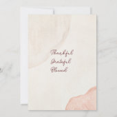 Rustikales Aquarell Burnt Orange Erntedank Abendes Einladung (Rückseite)