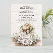 Rustikales Aquarell-Cowgirl-Brautparty Einladung (Stehend Vorderseite)