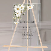 Rustikales Aquarell Daisy Brautparty Willkommen Acrylschild