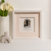 Rustikales Aquarell Grauer Ziegelstein und Bulle D Poster