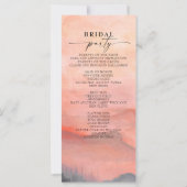 Rustikales Aquarell-Hochzeitsprogramm für den Sonn (Rückseite)