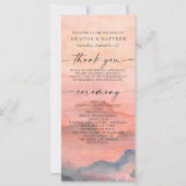 Rustikales Aquarell-Hochzeitsprogramm für den Sonn (Vorderseite)