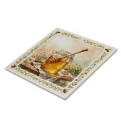Rustikales Aquarell-Honigglas Fliese (Seite)