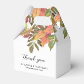 Rustikales Aquarellfarben Herbst Danke für die Box Geschenkschachtel (Rückseite)