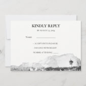 Rustikales Aquarellland Berg UAWG Foto Einladung (Vorderseite)