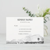 Rustikales Aquarellland Berg UAWG Foto Einladung (Stehend Vorderseite)