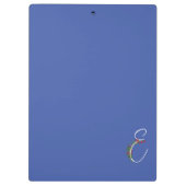 Rustikales Aquarellmonogramm E Lehrer Klemmbrett (Rückseite)