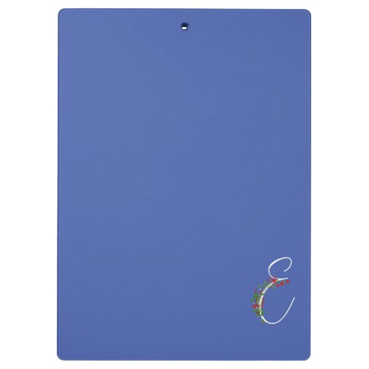 Rustikales Aquarellmonogramm E Lehrer Klemmbrett (Rückseite)