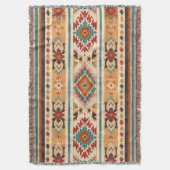 Rustikales Aquarellmuster Südwesten Streifen Decke (Vorderseite Vertikal)