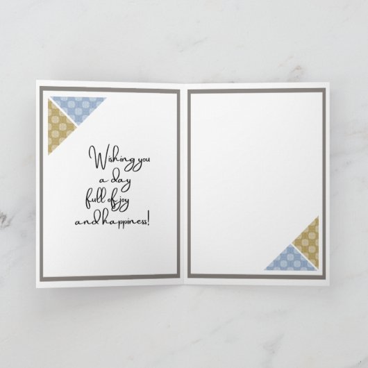 Rustikales Arabesque Geburtstag Dusky Tones Karte (Innenseite)