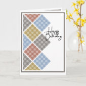 Rustikales Arabesque Geburtstag Dusky Tones Karte (Gelbe Blume)