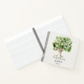 Rustikales Arboretum Oak Tree Monogram Guest Book Notizblock (Innenseite)