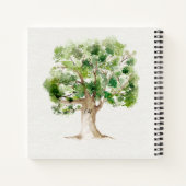 Rustikales Arboretum Oak Tree Monogram Guest Book Notizblock (Rückseite)