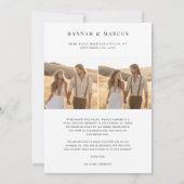 Rustikales Arch-Foto - wir sagten ja Hochzeit Ankündigung (Rückseite)