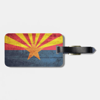 Rustikales Arizona State Flag Gepäck Tag Gepäckanhänger