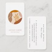 Rustikales Artisan Earthy-Abstraktes Logo Visitenkarte (Vorne/Hinten)