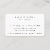 Rustikales Artisan Earthy-Abstraktes Logo Visitenkarte (Rückseite)