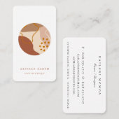 Rustikales Artisan Earthy-Abstraktes Logo Visitenkarte (Vorne/Hinten)