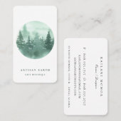 Rustikales Artisanwald-Logo Visitenkarte (Vorne/Hinten)