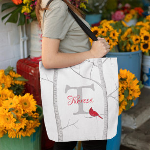 Rustikales Artistisches Wald Roter Bird Stilendes Tasche